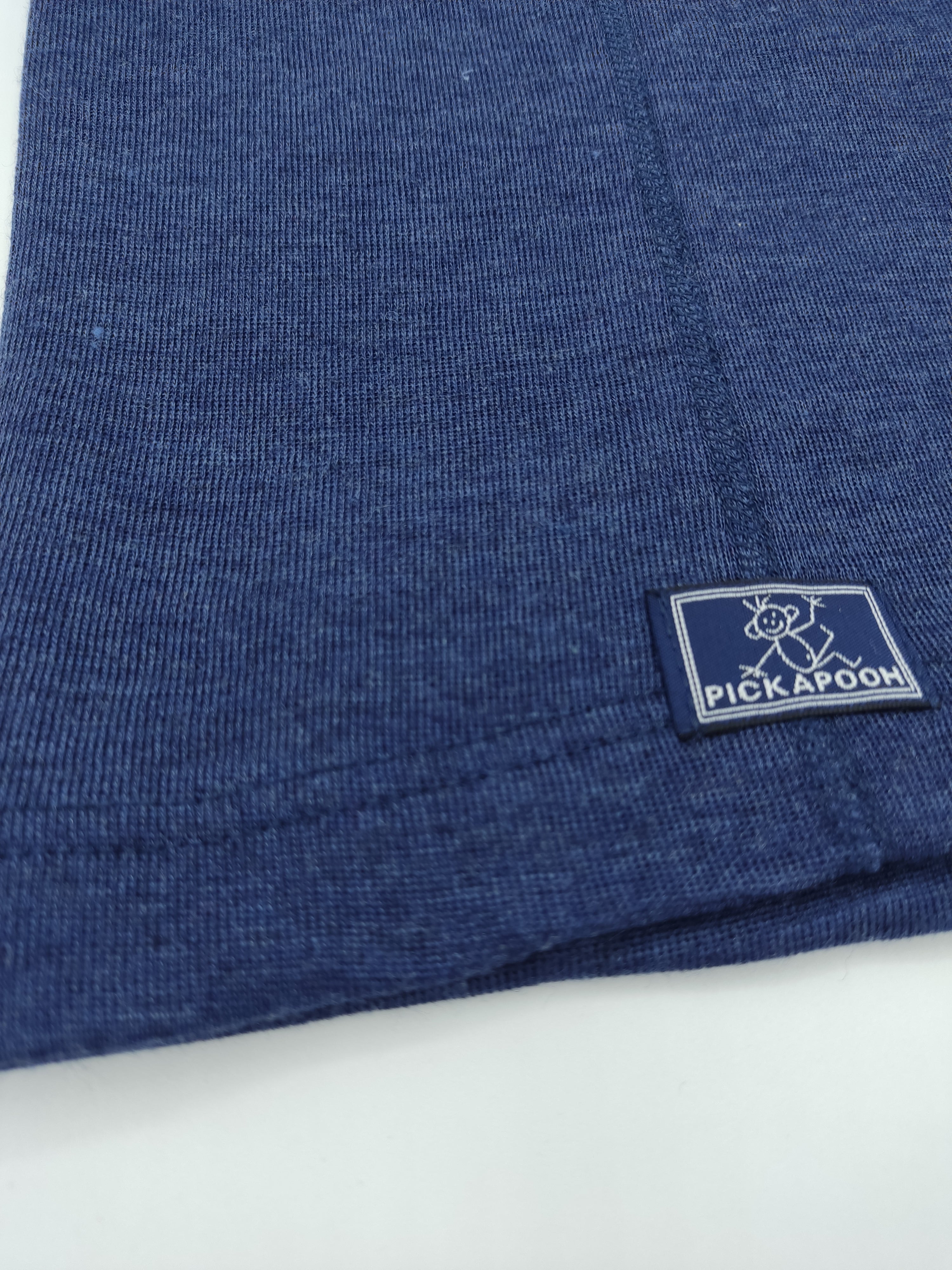 Scaldacollo in lana e seta per bambino e adulto // tinta unita Blu Navy